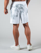 Splash Paint Mesh Shorts - White