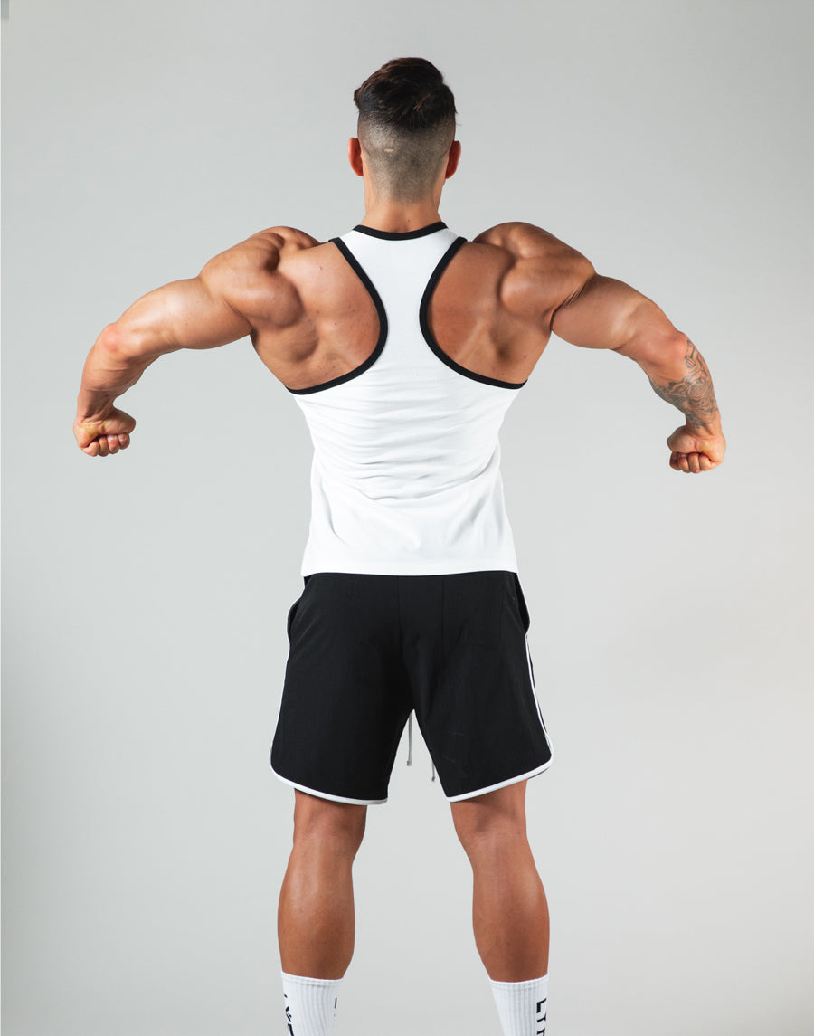 Dumbbel Logo Training Tanktop- White