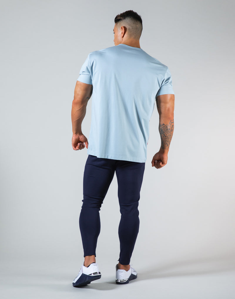 2Way Wide Stripe Standard T-Shirt - L.Blue