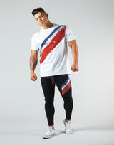 2Way Wide Stripe Standard T-Shirt - White