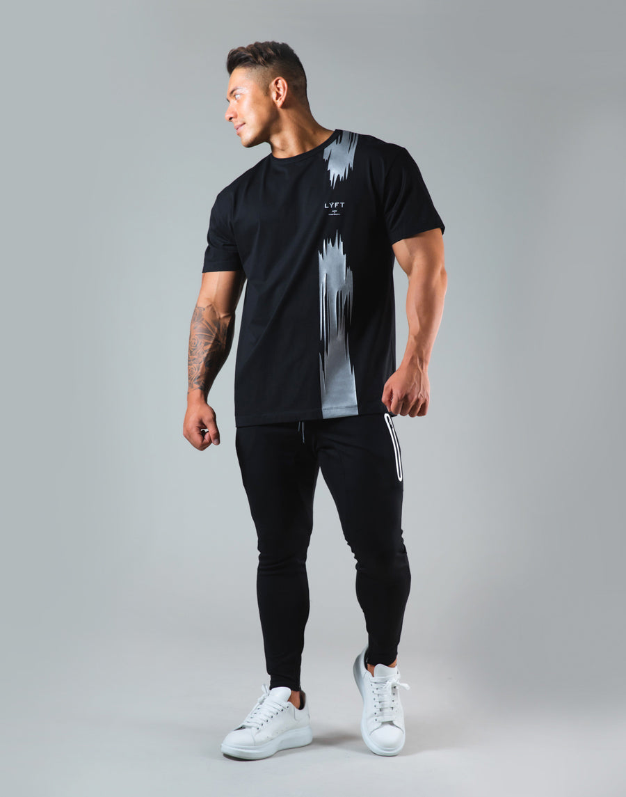 2Way Brush Line Standard T-Shirt - Black