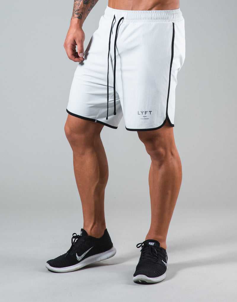 Piping Active Shorts - White