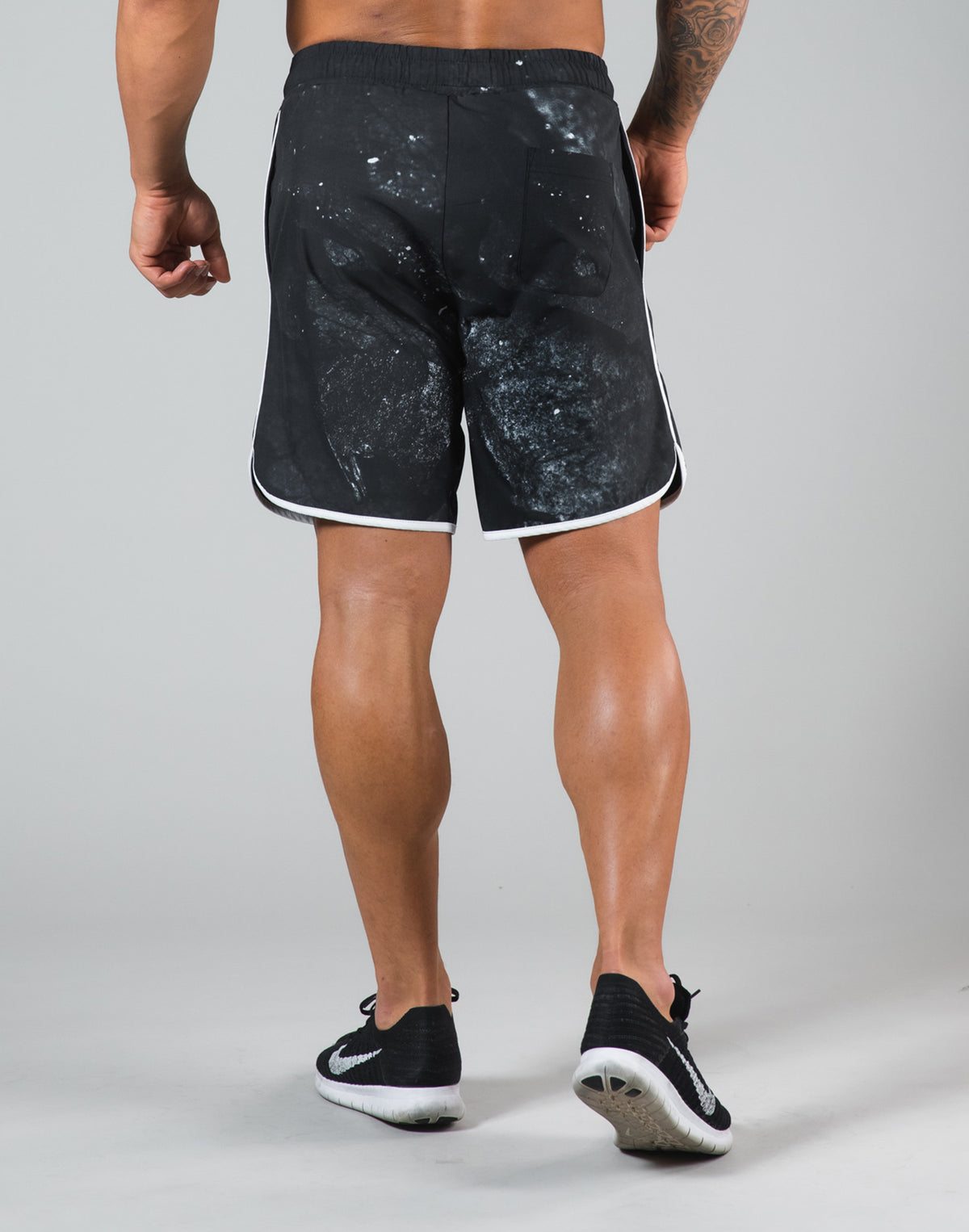 Piping Active Shorts - Black Stone