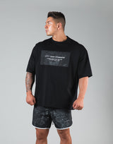 2Way Stone Patch Big T-Shirt "Wide Body" - Black