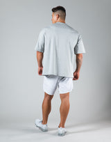 <transcy>2Way Stone Patch Big T-Shirt "Wide Body" --Grey</transcy>