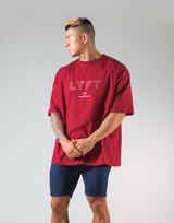Outline Logo Big T-Shirt "Wide Body" - Red