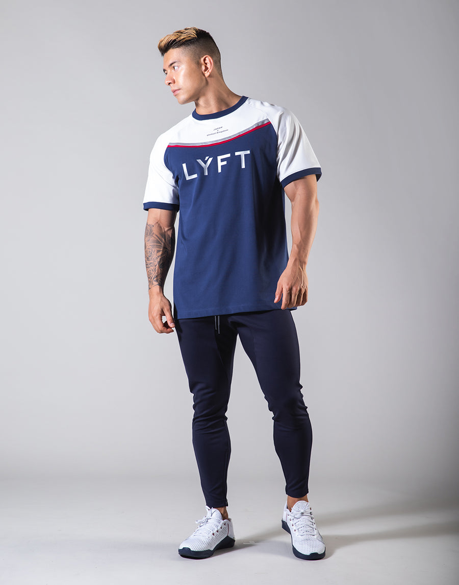 Round Separate Standard T-shirts - Navy