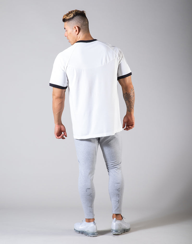 Round Separate Standard T-shirts - White