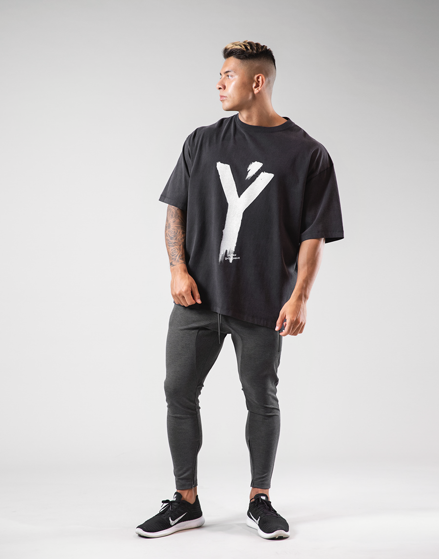 Brush Ý Vintage Big T-Shirts  "Wide Body" - Black