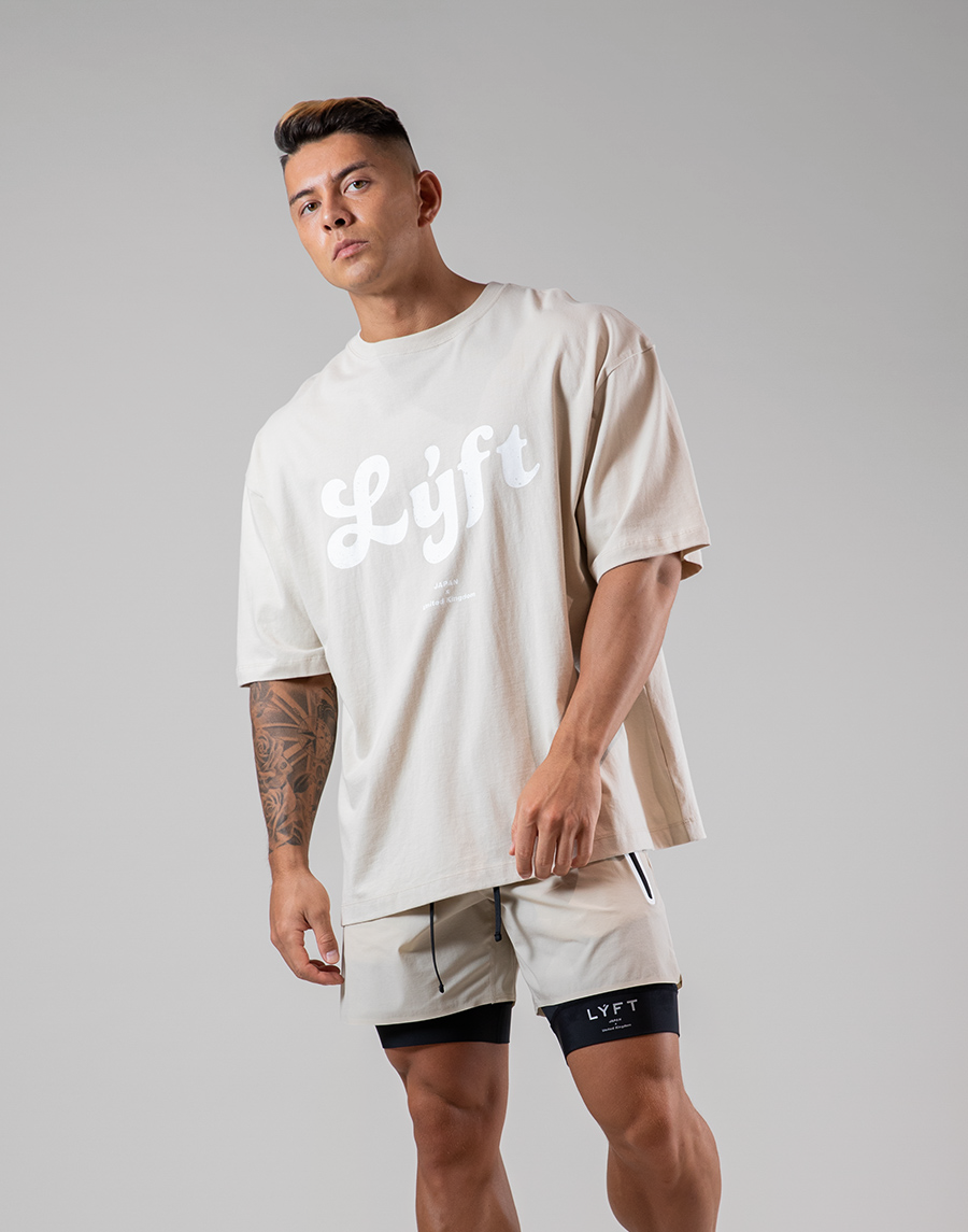 Old Logo Big T-Shirts "Wide Body" - Beige