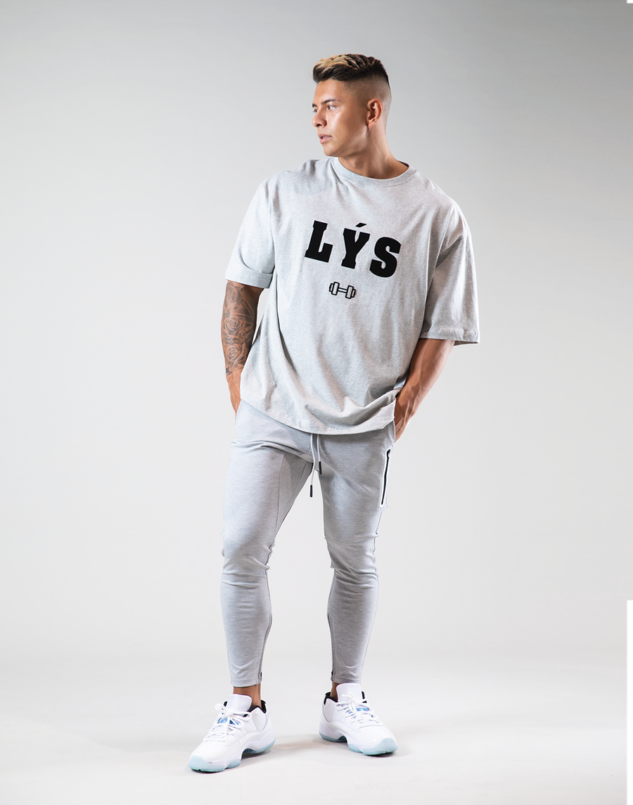LÝS Logo Big T-Shirt "Wide Body" - Grey