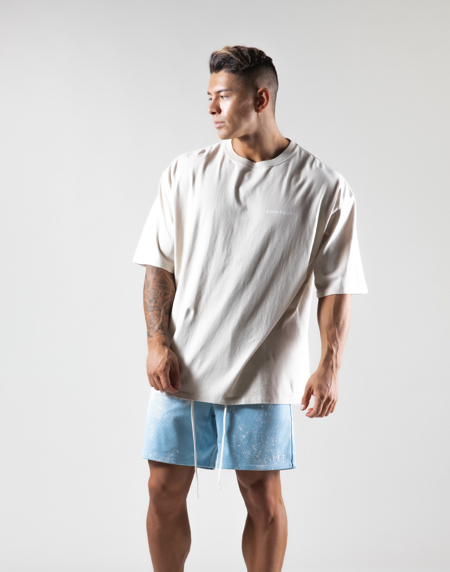 Back Message Vintage Big T-Shirt - Ivory
