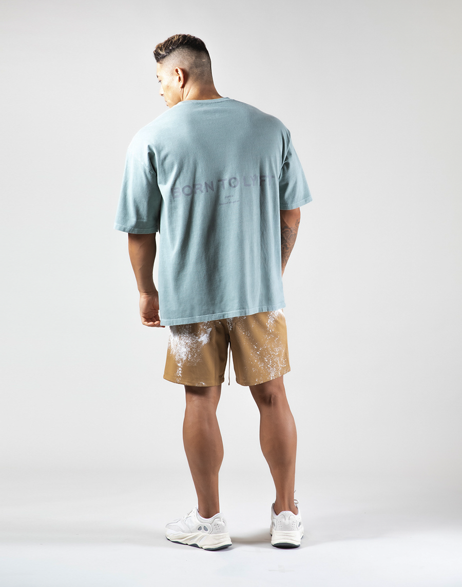 Back Message Vintage Big T-Shirt - Mint