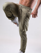 Stretch Nylon Cargo Pants - Olive