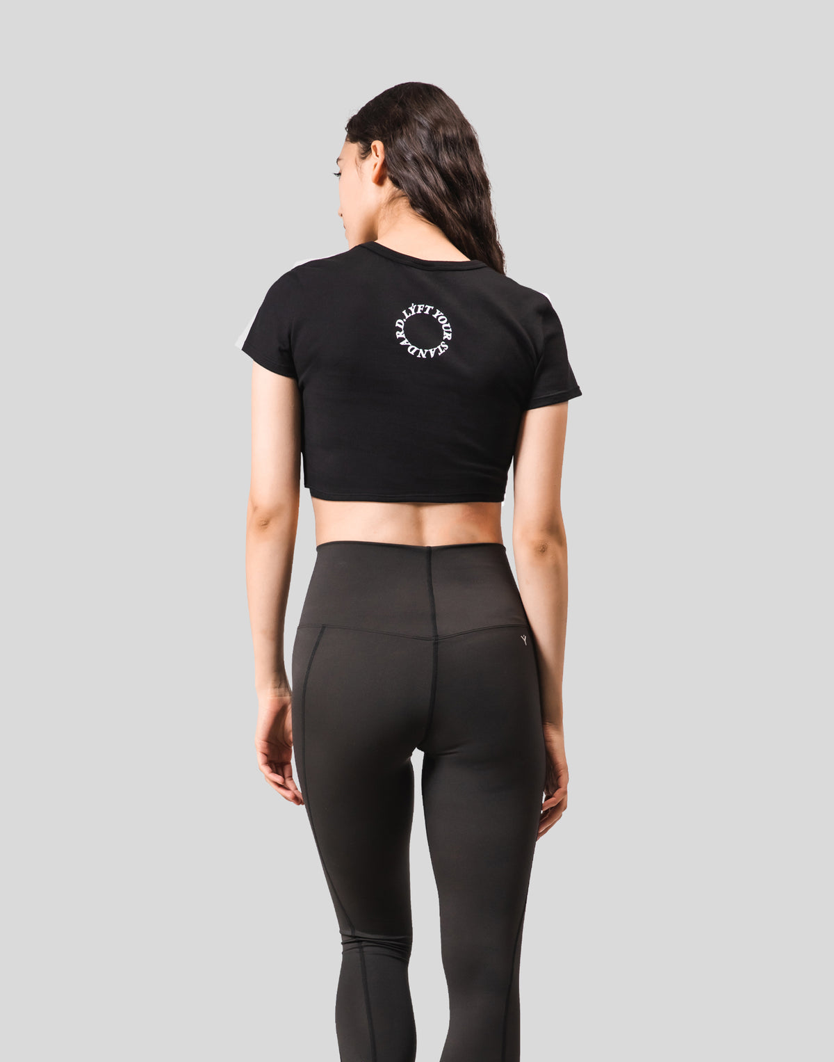 Message Ring Cropped T-Shirt - Black