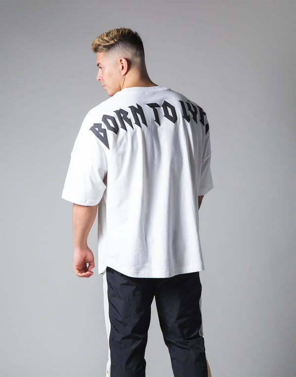 <transcy>London Punk Big T-Shirt "Wide Shoulder" --White</transcy>