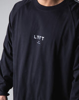 <transcy>2 Line Long Sleeve Big T-Shirt --Black</transcy>