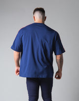 2 Line Big T-Shirt - Navy "Wide Body"