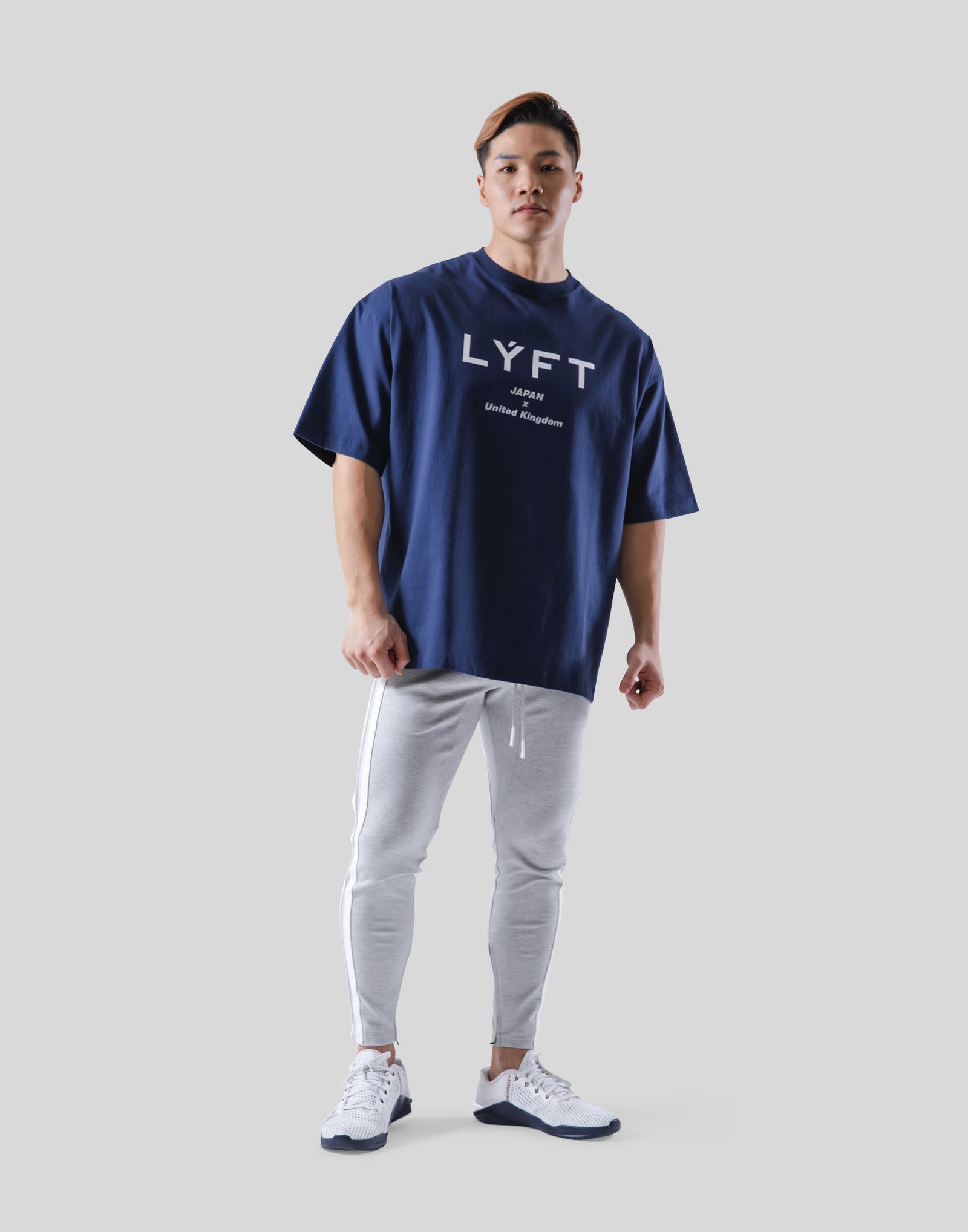 LÝFT Logo Big T-Shirt - Navy