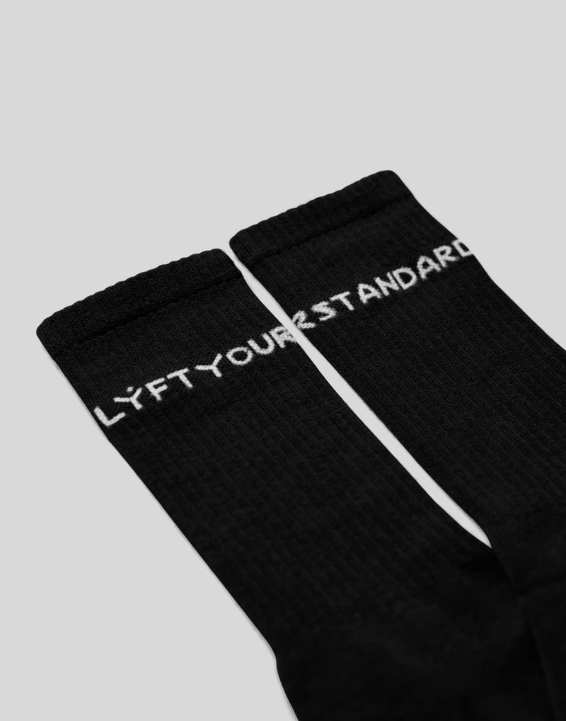Message Middle Socks - Black