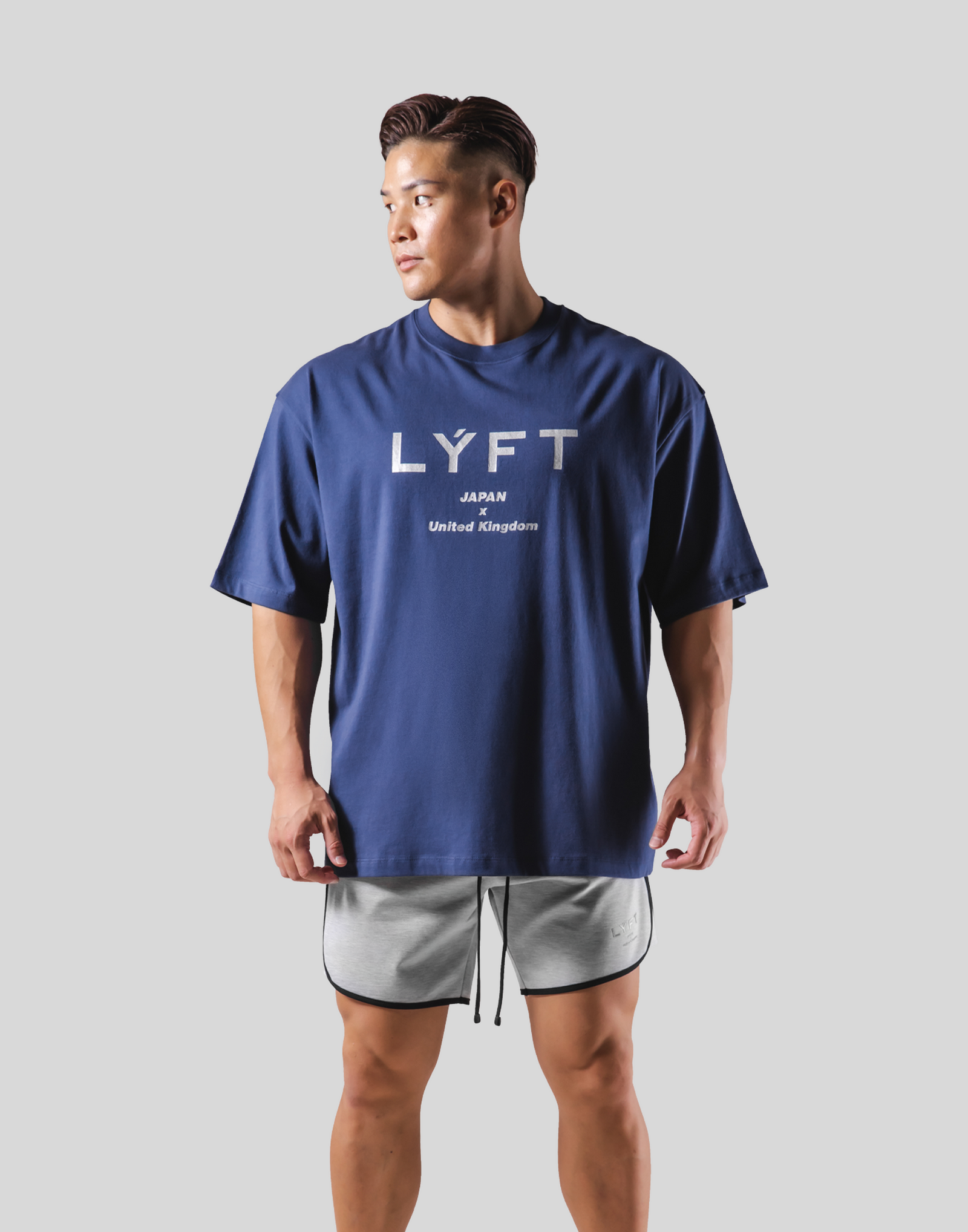 LÝFT Logo Big T-Shirt - Navy