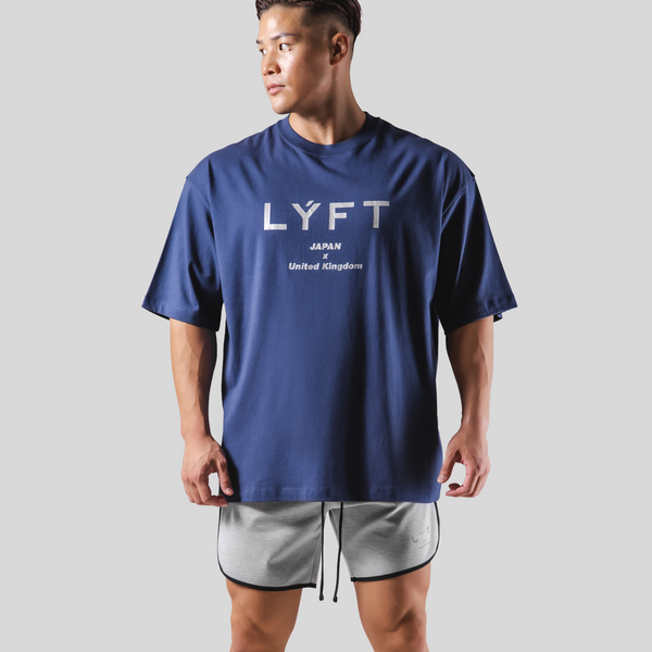 LÝFT Logo Big T-Shirt - Navy