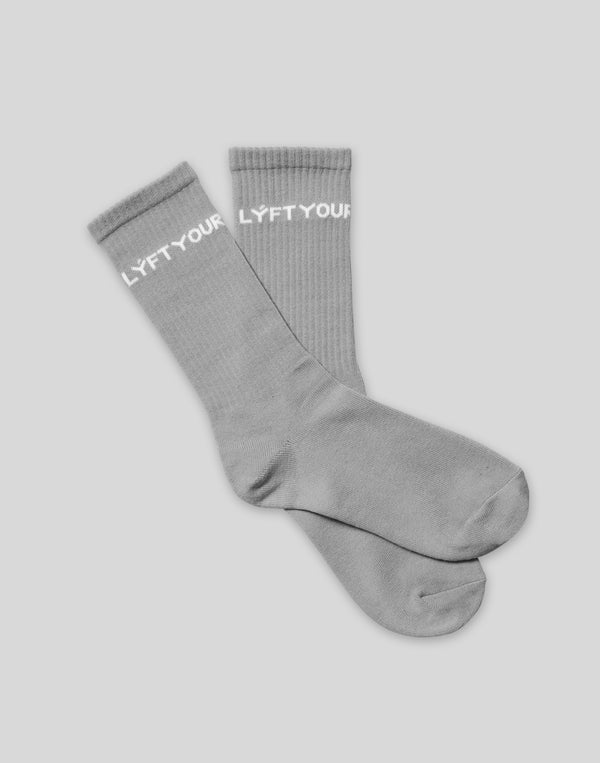Message Middle Socks - Greige