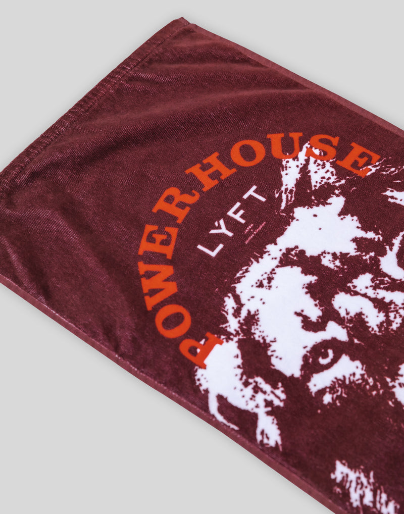 LÝFT × Power House Gym Lion Towel - Red
