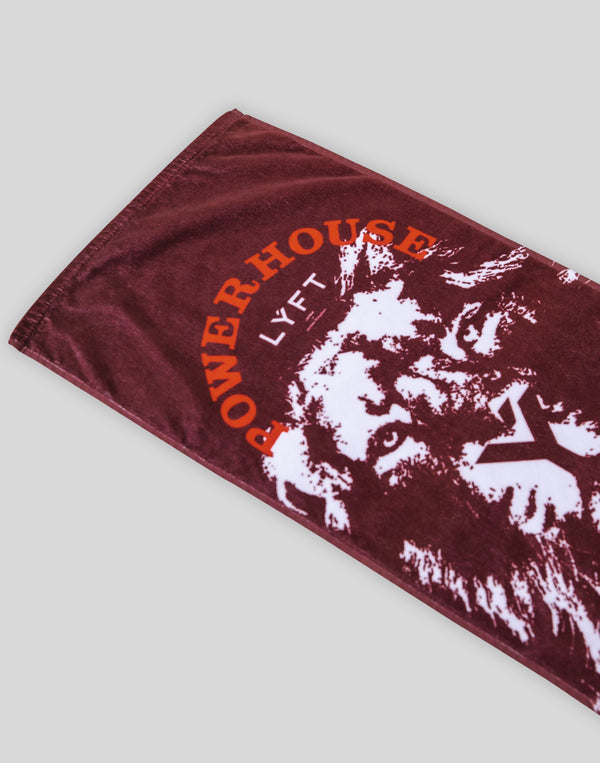 LÝFT × Power House Gym Lion Towel - Red