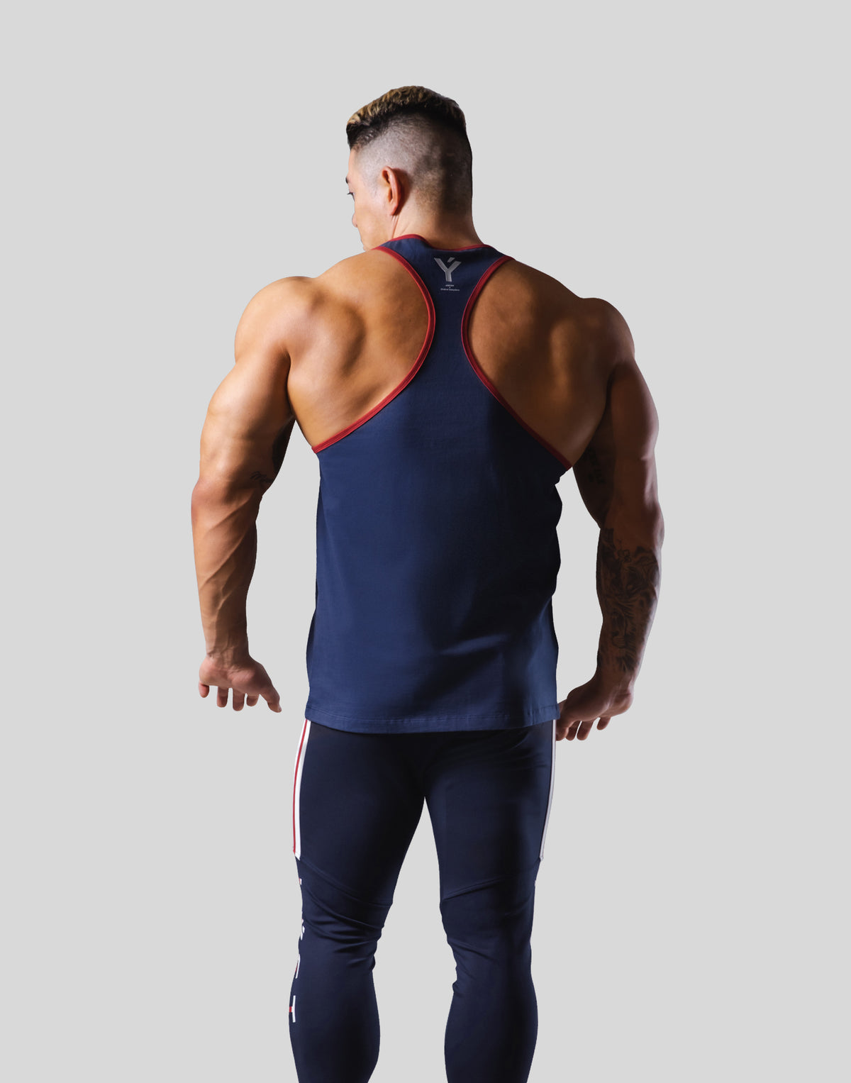 Piping Training Tanktop - Navy/Red