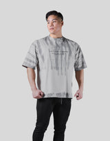 Tie Dye Box Patch Big T-Shirt - Grey