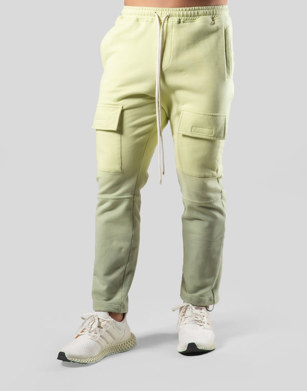 Stretch Sweat Cargo Pants- Lime