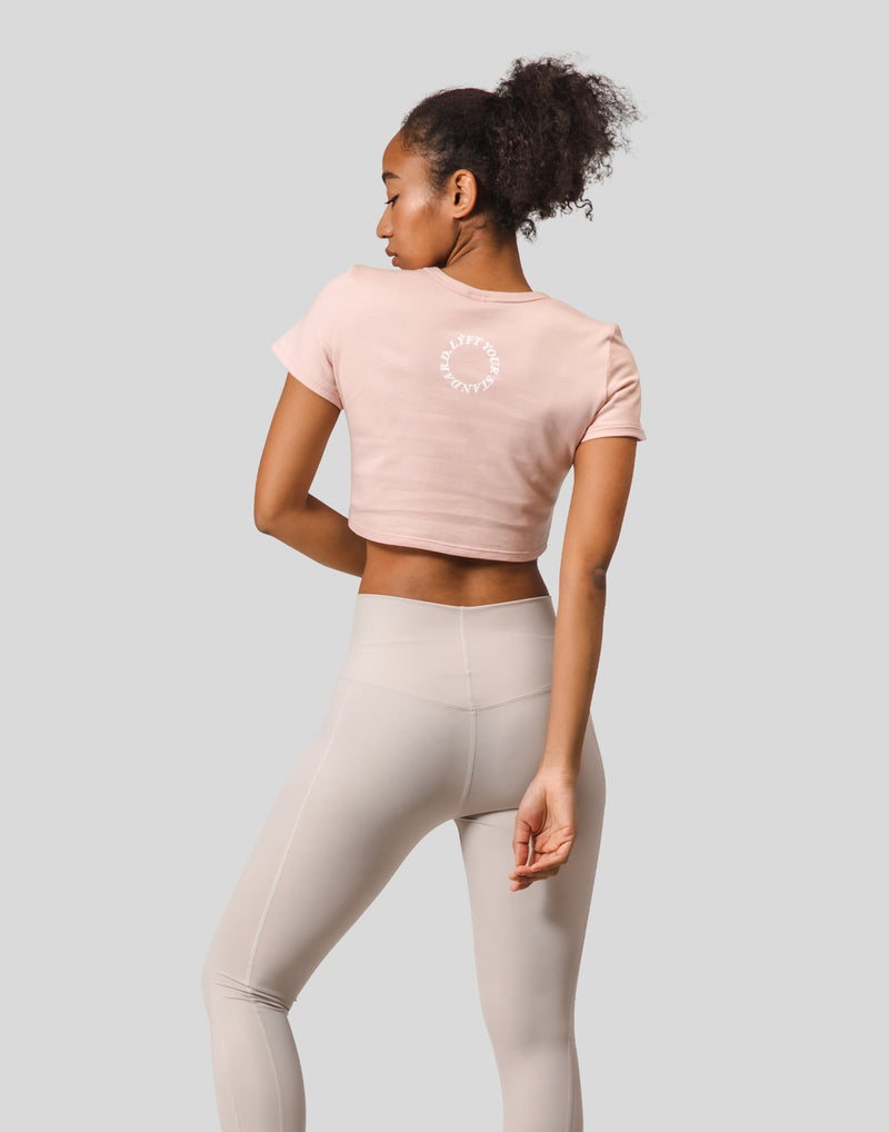Message Ring Cropped T-Shirt - Pink
