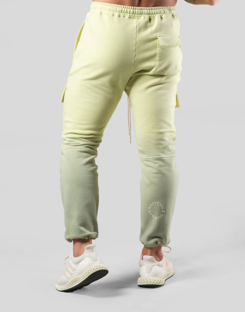 Stretch Sweat Cargo Pants- Lime