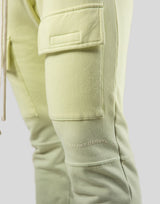 Stretch Sweat Cargo Pants- Lime