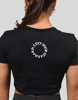 Message Ring Cropped T-Shirt - Black