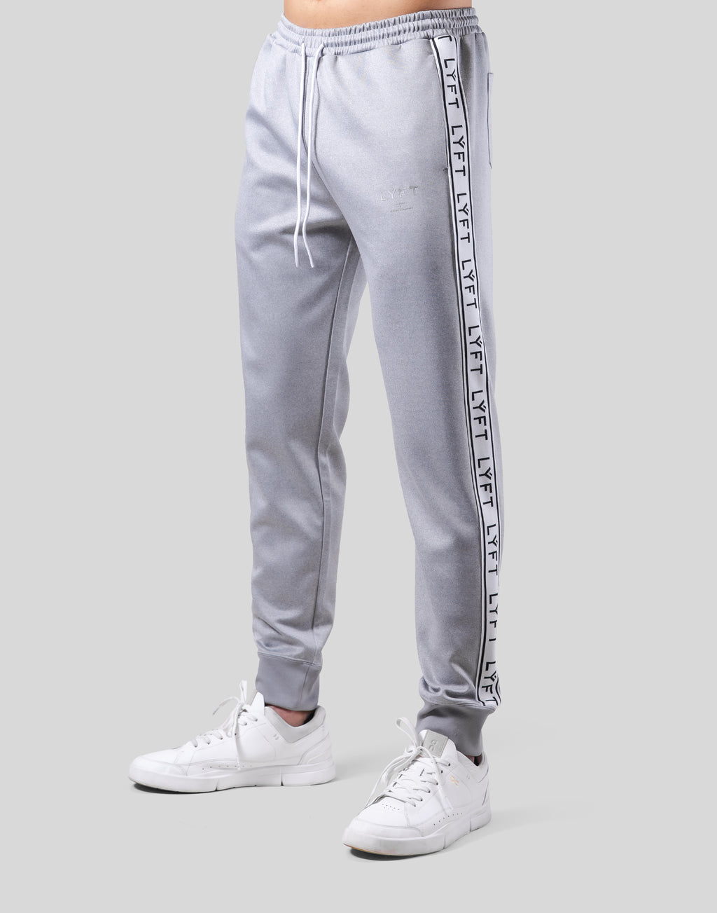 LÝFT Logo Line Jersey Pants - Grey