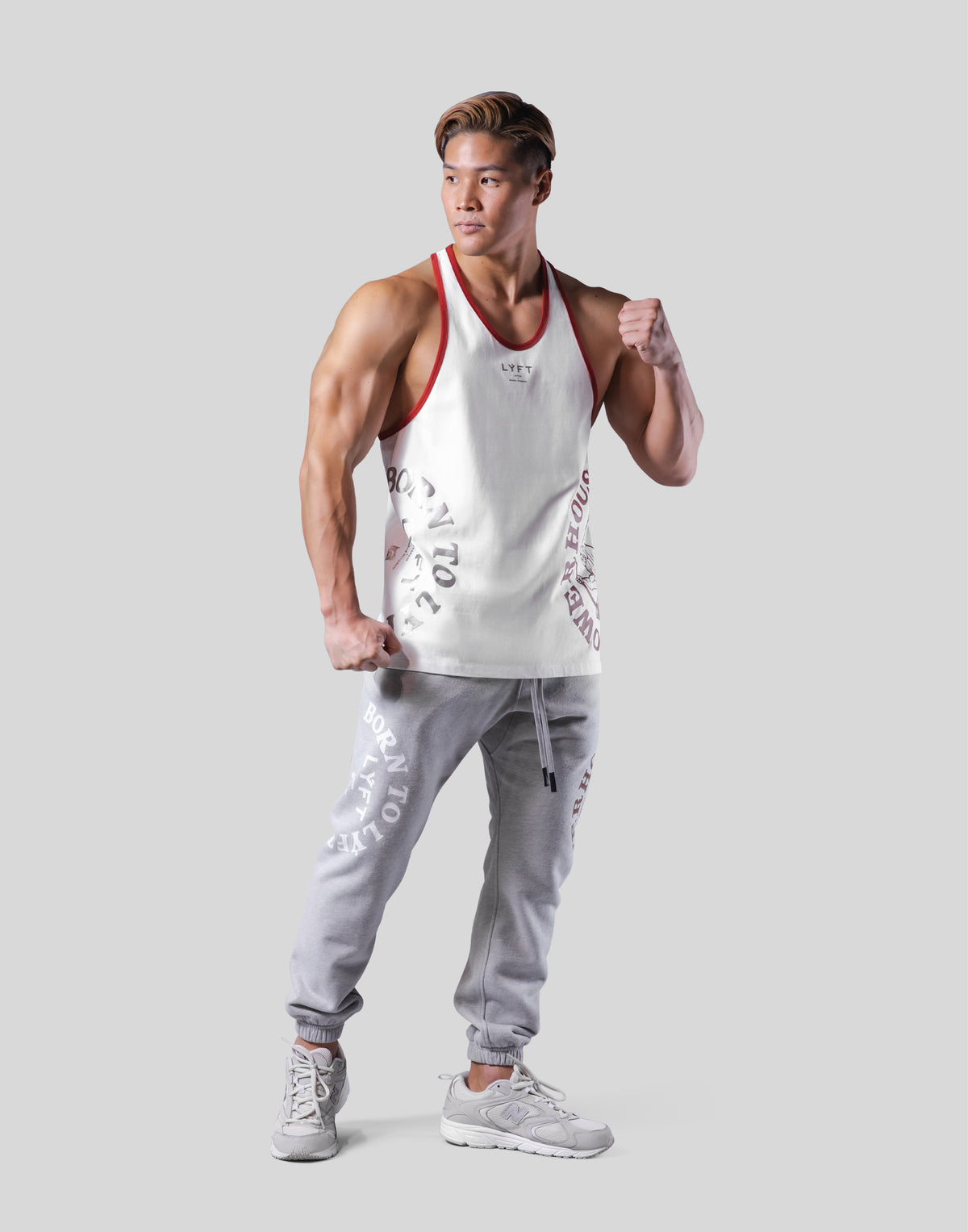 LÝFT × Power House Gym Logo Tank Top - White