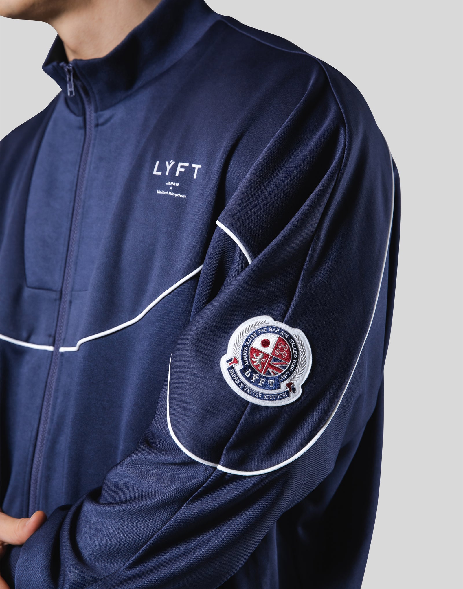 Oversize Round Separate Track Jacket - Navy – LÝFT