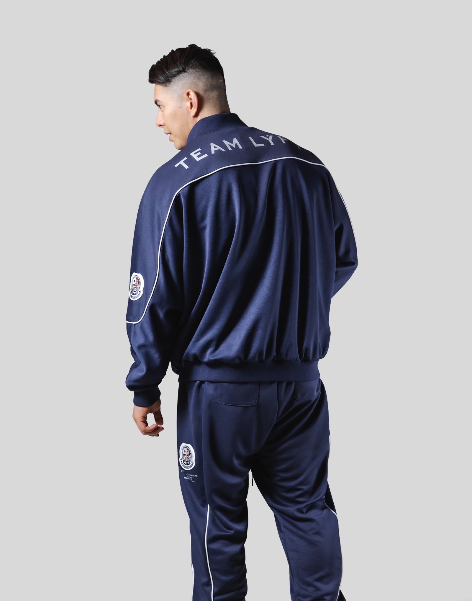 Oversize Round Separate Track Jacket - Navy – LÝFT