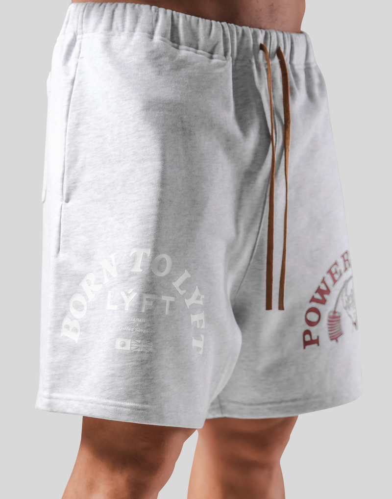 LÝFT × Power House Gym Sweat Shorts - Grey