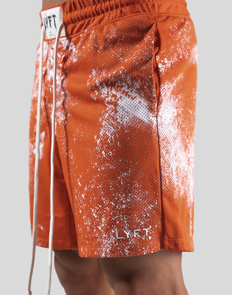 Splash Paint Mesh Shorts - Oragne – LÝFT