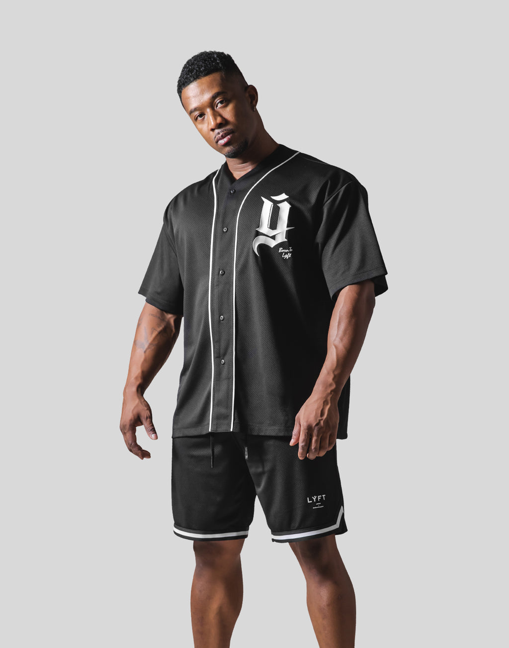 Old Y Mesh Baseball Shirt - Black