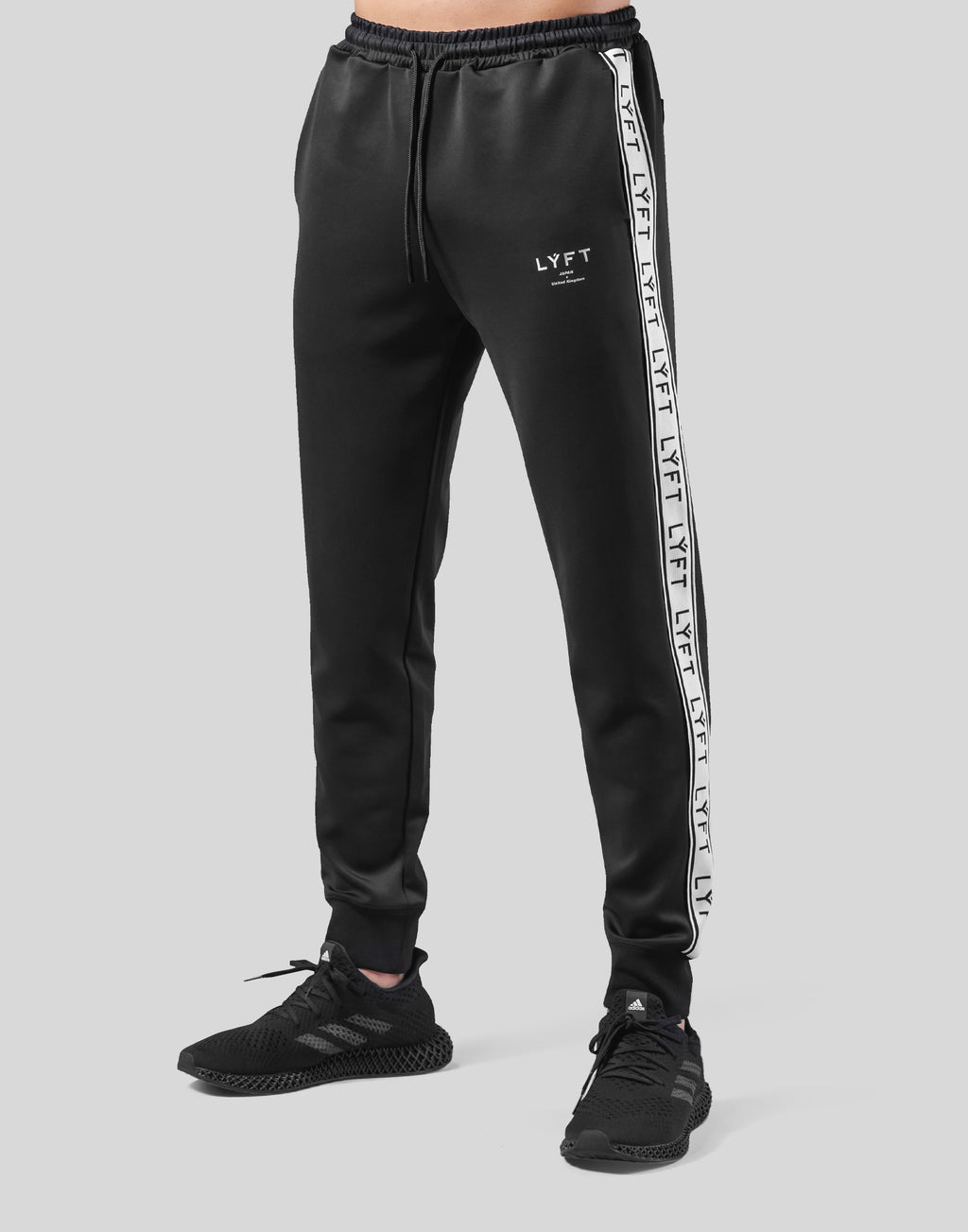 LÝFT Logo Line Jersey Pants - Black