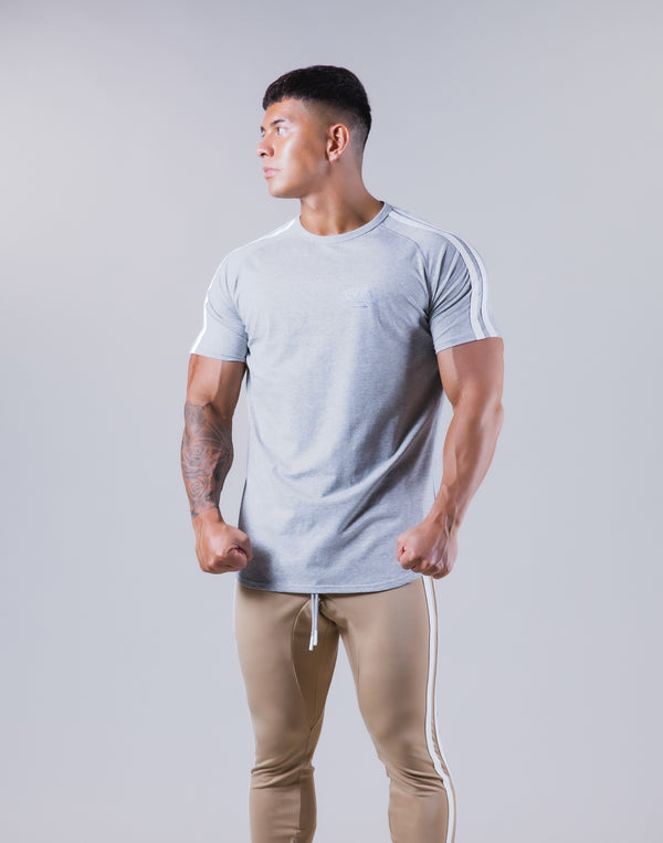 Slim Fit 2 Line T-Shirt - Grey