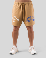 LÝFT × Power House Gym Sweat Shorts - Beige