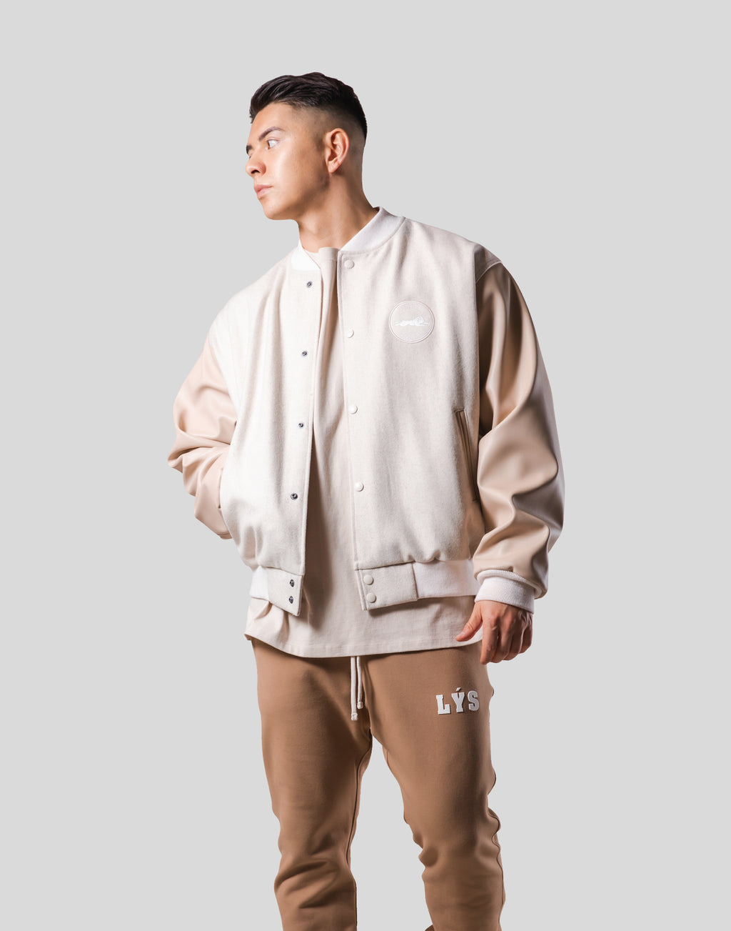 Message Ring Stadium Jacket - Beige – LÝFT