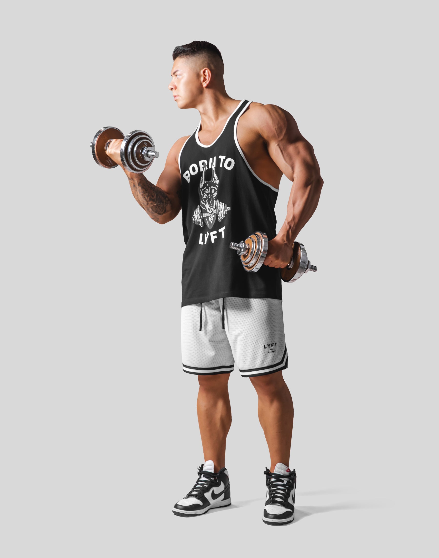 ドーベルマン　LYFT リフト　タンクトップ　トレーニングウェア　筋トレ　新品 Dog Graphic Training Tanktop - Black – LÝFT