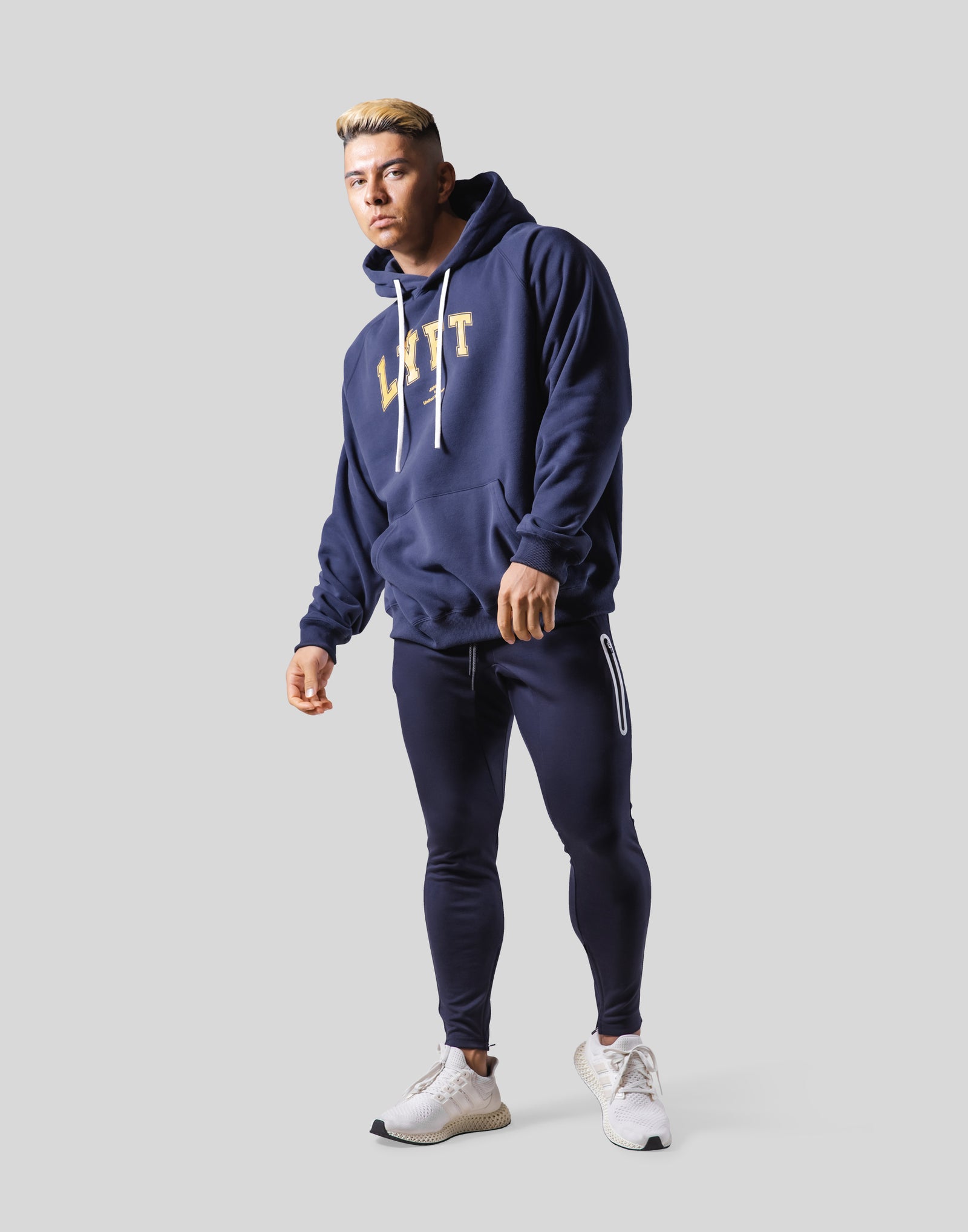 College Logo Pullover Hoodie - Navy – LÝFT
