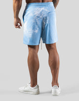 Splash Paint Mesh Shorts - L.Blue